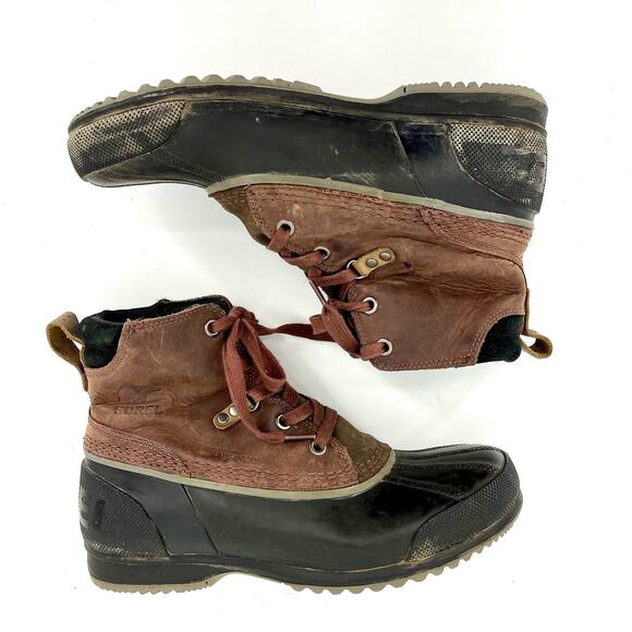Sorel Men\'s 8.5 Ankeny Waterproof‎ Duck Brown Leather Snow Boot main image 6